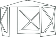 Quest Screen house 6 Pro pop up Gazebo (Grey) Quest Leisure - Dynamic Drive