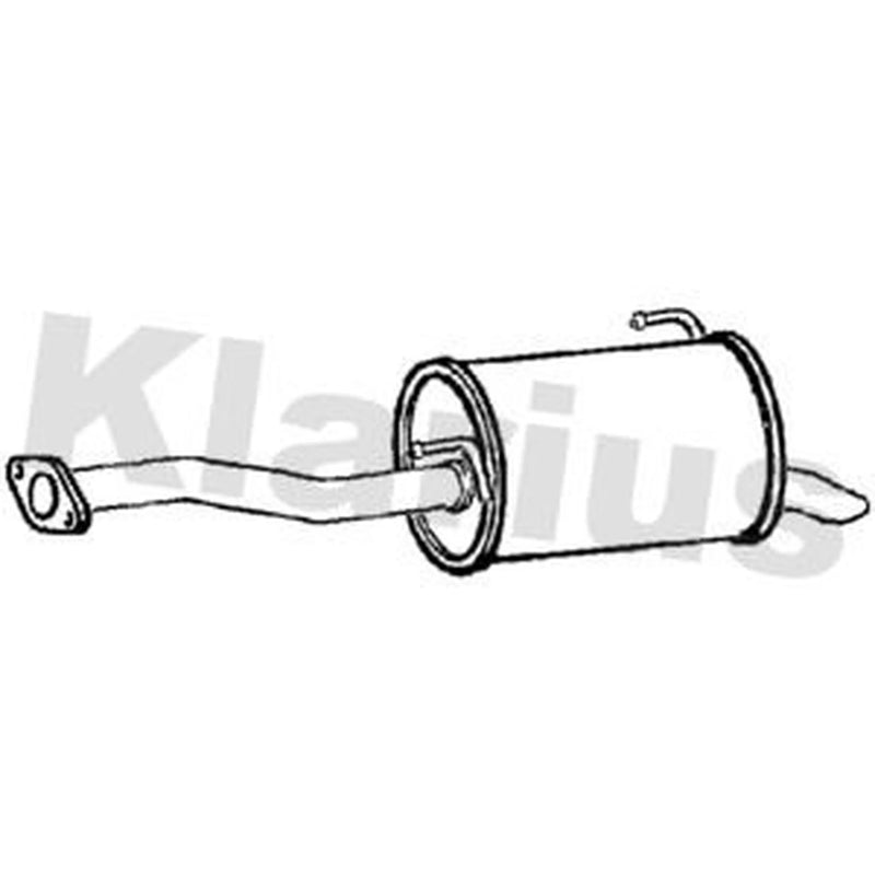Klarius Box With Centre Pipe Rear fits Nissan Note 2012-2016 1.2