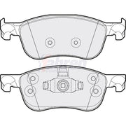 Fahren Front Brake Vented Discs & Pads fits Ford Fiesta VII 2018 on 1.5