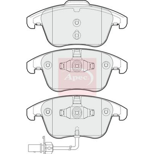 Apec Front Brake Pad Set fits Audi A4 Allroad B8 2009-2016 2.0