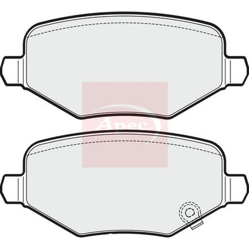 Apec Rear Brake Pad Set fits Chrysler Grand Voyager V 2007-2008 2.8 3.3