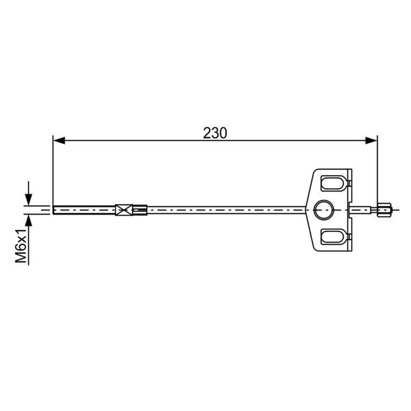 Bosch Handbrake Cable Front fits Nissan Juke 2010-2019 1.5 1.6
