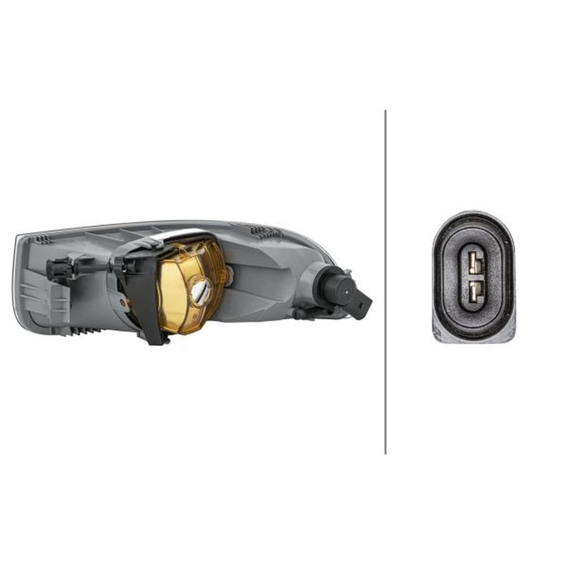Hella Front Right Fog Light H8 fits Skoda Superb II 2008-2015