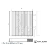 Blue Print Cabin Air Filter (Pollen Filter) ADBP250118