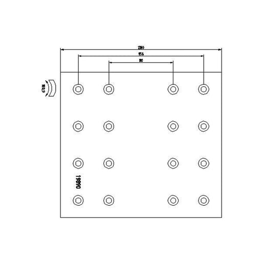 DON Don Cv Brake Lining Set fits Daf 95 1987-1998 95.310 95.330 95.350 95.380