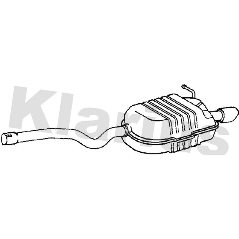 Klarius Box With Tail Pipe Rear fits Skoda Octavia II 2004-2013 1.6