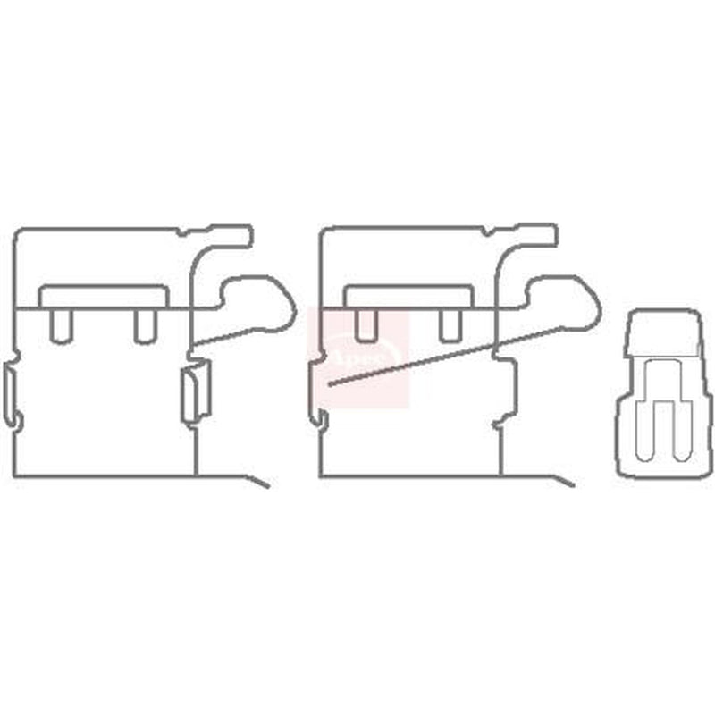 Apec Brake Pad Accessory Fitting Kit Front fits Mazda 6 2012-2020 2.0 2.2 2.5