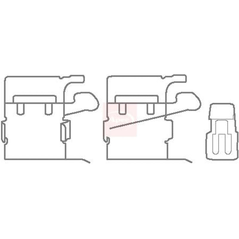 Apec Brake Pad Accessory Fitting Kit Front KIT1136