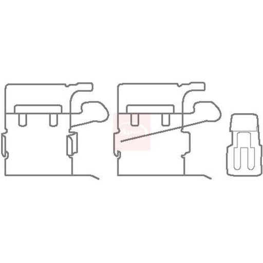 Apec Brake Pad Accessory Fitting Kit Front fits Mazda 6 2012-2020 2.0 2.2 2.5
