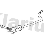 Klarius Box With Centre Pipe Centre fits Hyundai I10 II 2013-2019 1.2