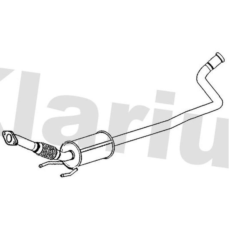 Klarius Box With Centre Pipe Centre fits Hyundai I10 II 2013-2019 1.2
