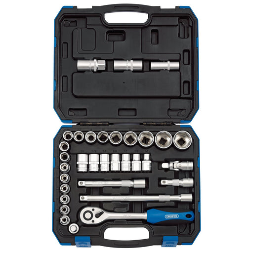 Draper Combined MM/AF Socket Set, 1/2" Sq. Dr. (33 Piece) 16363 Draper - Dynamic Drive