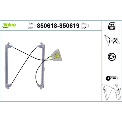 Valeo Electric Window Regulator Lifter Left Front 850618