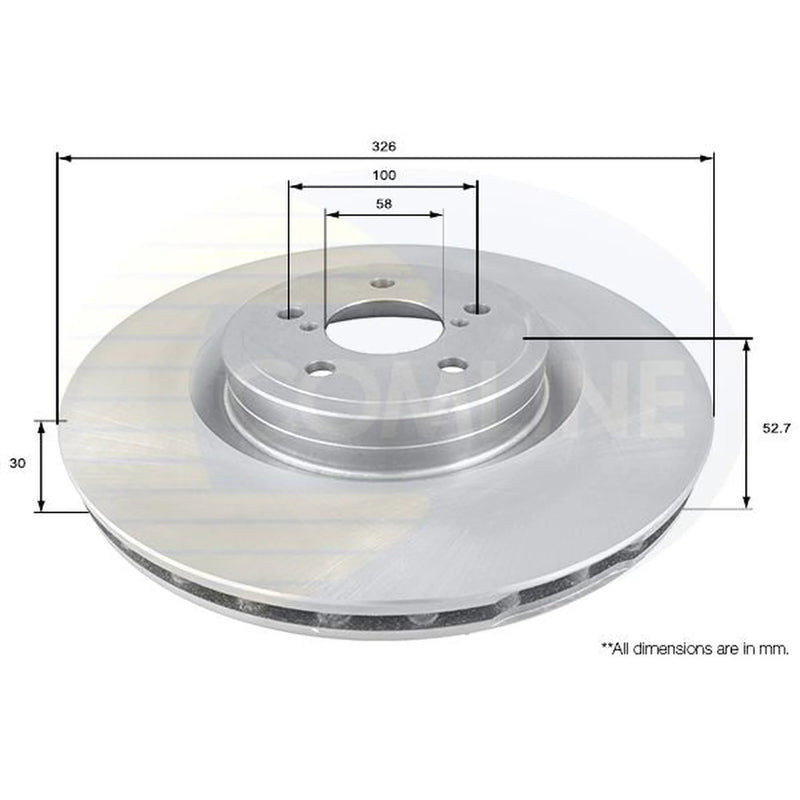 Comline Front & Rear Brake Discs & Pads fits Subaru Forester 2003-2008 2.5