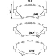 Brembo 4 x Rear Brake Pad Set fits Mazda 3 2013-2019 1.5 1.6 2.0 2.2