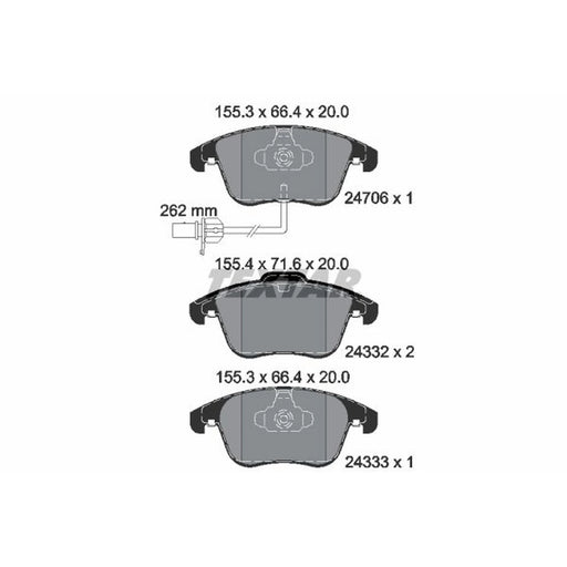 Textar Front Brake Pad Set 2470601