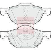 Apec Front & Rear Pads fits Honda Accord VII Tourer 2003-2008 2.0 2.2 2.4