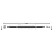 Borg & Beck Brake Hydraulic Hose Line Front Right BBH8788