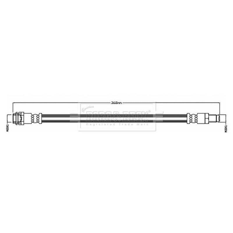 Borg & Beck Brake Hydraulic Hose Line Front Right BBH8788