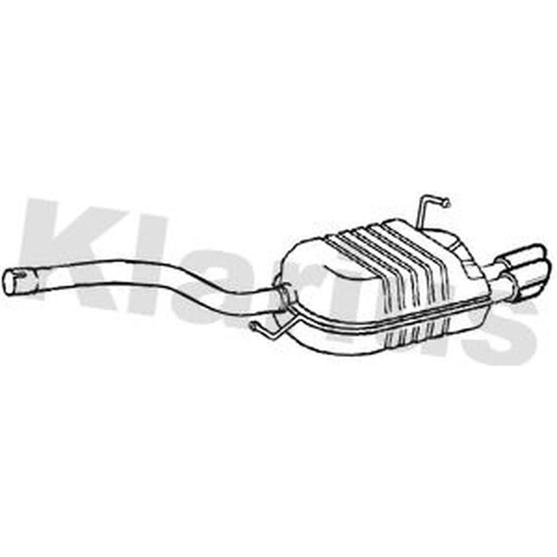 Klarius Box With Tail Pipe Rear fits VW Golf VII 2013-2020 2.0