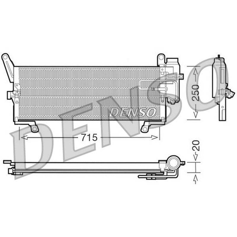 Denso Air Conditioning Condenser fits Fiat Punto 1993-2000 1.1 1.2