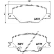 Mintex Front Brake Pad Set fits Opel Insignia B Country Tourer 2017-2018