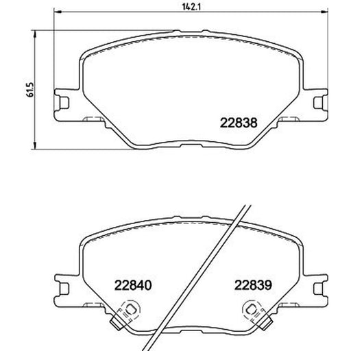 DON Front Brake Pad Set fits Opel Insignia B Country Tourer 2017-2018
