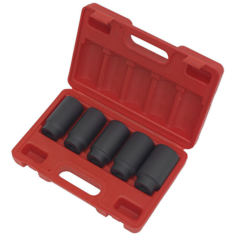 Sealey Impact Hub Nut Socket Set 5pc 1/2"Sq Drive SX050 Sealey - Dynamic Drive