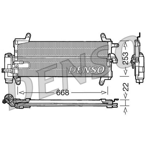 Denso Air Conditioning Condenser fits Fiat Punto 1993-2000 1.1 1.2 1.6