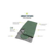 Outwell Contour Lux XL Sleeping Bag 3 Season Green Outwell - Dynamic Drive