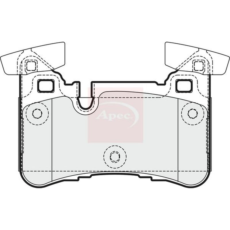 Apec Rear Brake Pad Set fits Mercedes-Benz C-Class 2011-2012 204.377