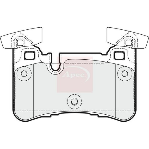 Apec Rear Brake Pad Set fits Mercedes-Benz C-Class 2011-2012 204.377