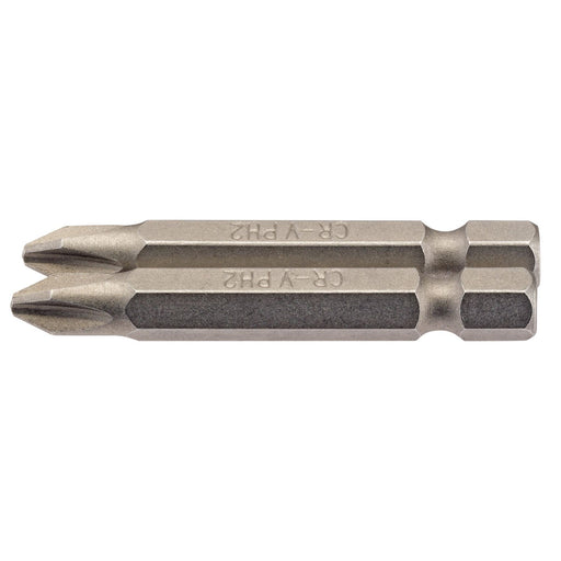 Draper Cross Slot Insert Bit, 1/4" Hex, 50mm Long, No.2 (Pack of 2) 64237 Draper - Dynamic Drive