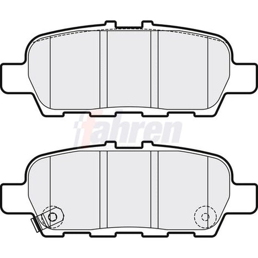 Fahren Rear Brake Vented Discs & Pads fits Nissan Juke 2014-2019 1.6