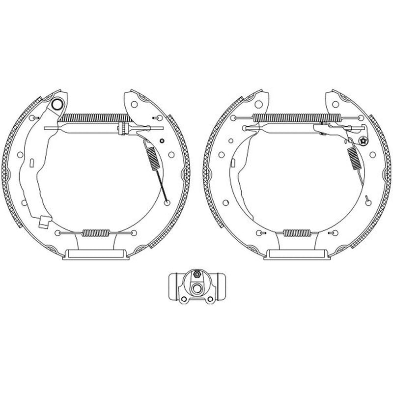 Mintex Brake Shoe Set Axle Kit fits Renault Laguna I 1995-2001 1.8 2.0 2.2