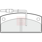 Apec Front Brake Pad Set fits Aixam 400 2000-2002 0.4