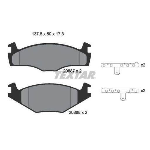 Textar Front Brake Pad Set 2088708