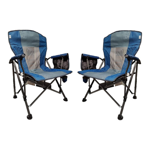 2x Royal Camping Chair XL Deluxe Camp Caravan Motorhome Garden Outdoors Folding Royal - Dynamic Drive