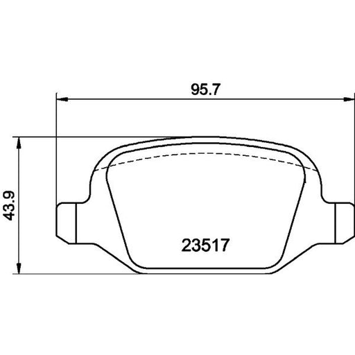 Mintex Rear Brake Pad Set fits Alfa Romeo 147 2001-2010 1.6 1.9 2.0 3.2