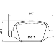 Mintex Front & Rear Brake Discs & Pads fits Lancia Lybra Sw 2001-2005 1.9