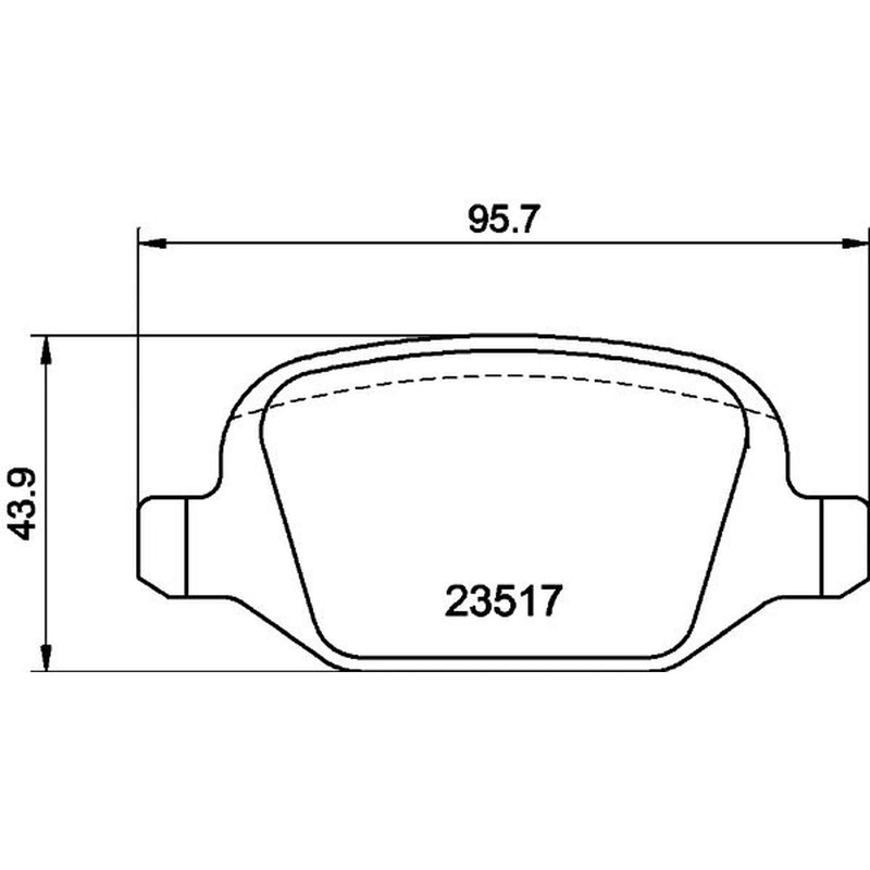 DON Rear Brake Pad Set fits Alfa Romeo 147 2001-2010 1.6 1.9 2.0 3.2