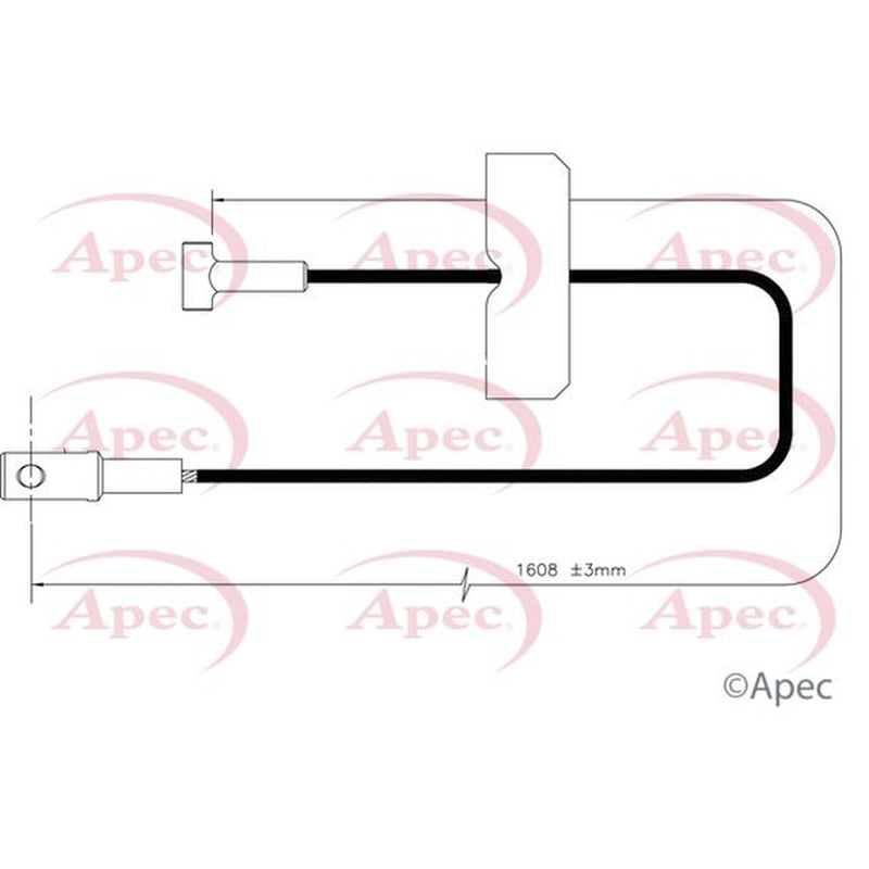 Apec Handbrake Cable Centre fits Fiat Talento 2016 on 1.6