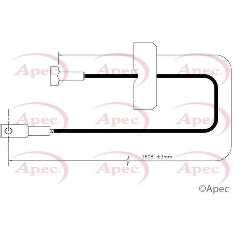 Apec Handbrake Cable Centre CAB1796