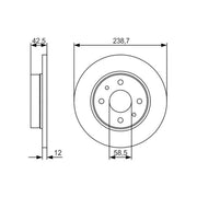 Bosch Front Brake Solid Discs & Pads fits Lada Samara 1995-2006