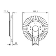 Bosch 2 x Vented Brake Discs