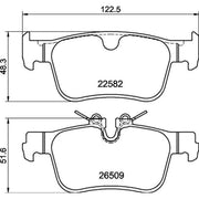 Brembo 4 x Rear Brake Pad Set fits Volvo S60 III 2019-2023