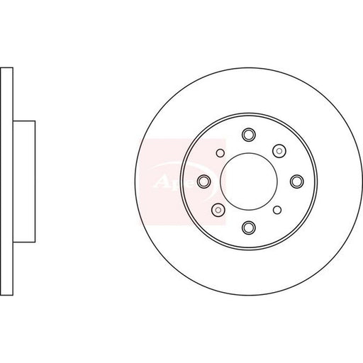 Apec 2 x Solid Brake Discs fits Honda Integra 1993-2001 1.8