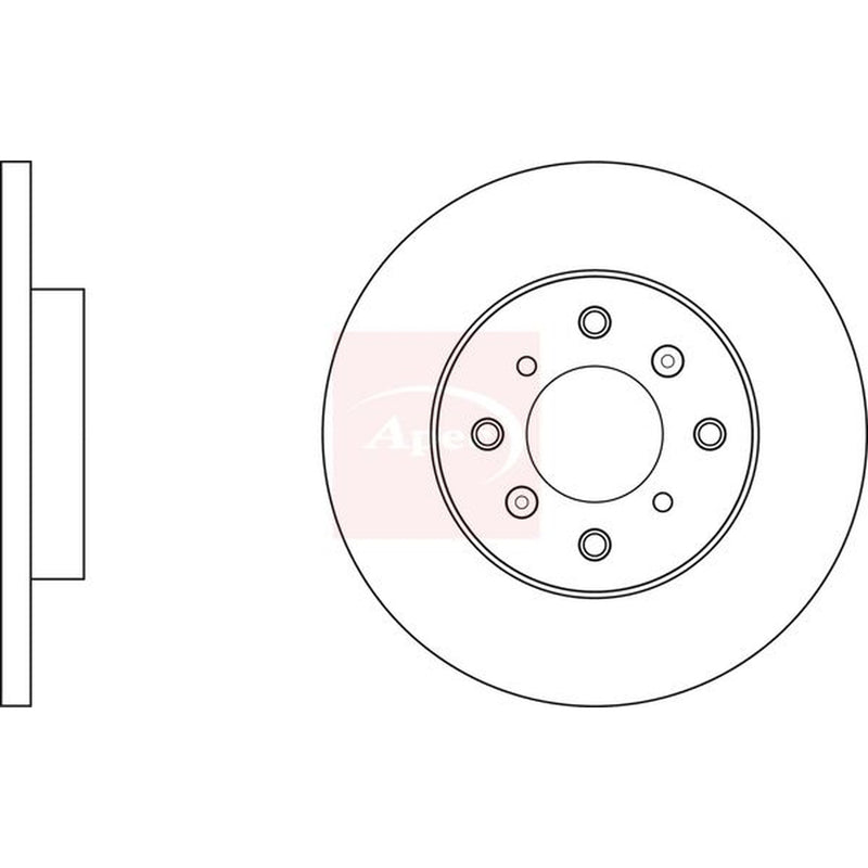 Apec Rear Brake Solid Discs & Pads fits Honda Integra 1993-2001 1.8