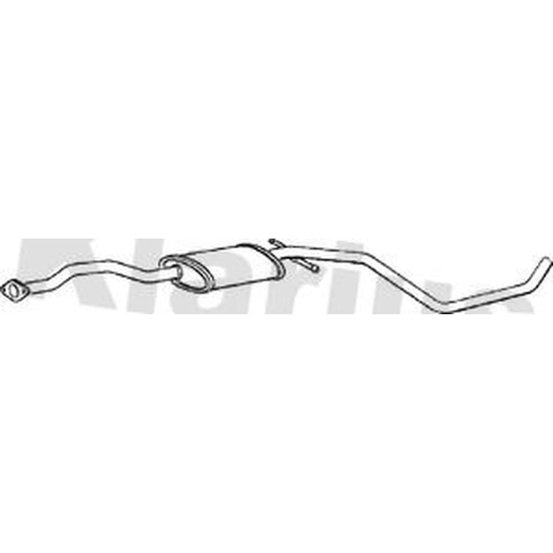 Klarius Box With Centre Pipe Centre fits Ford Escort 1990-1999 1.3 1.4 1.6