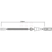 Apec Handbrake Cable Left Rear fits Opel Corsa C 2000-2009 1.0 1.2 1.3 1.4 1.7